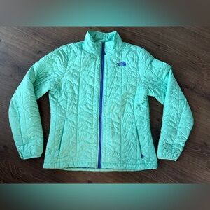 The North Face Women’s TNF Thermoball Mint Green Quilt Light Puffer Jacket Large